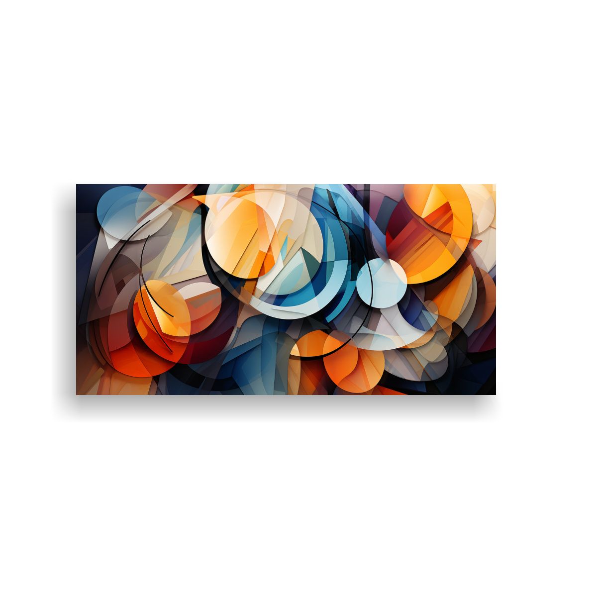 GENERICO - Tela En Bastidor Impreso Abstracto Colorido 120x60 Cm