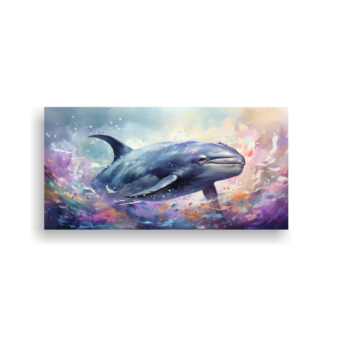 GENERICO - Pintura Decorativa De época Con Narval En 140x70 Cm