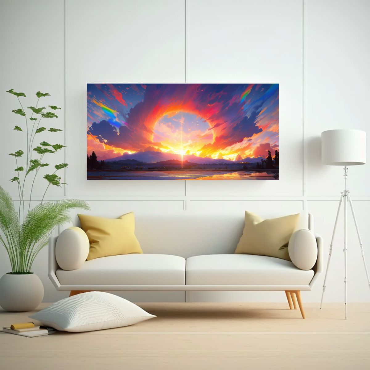 GENERICO - Pinturas Decorativas De Finas Líneas Para Cuarto 140x70 Cm