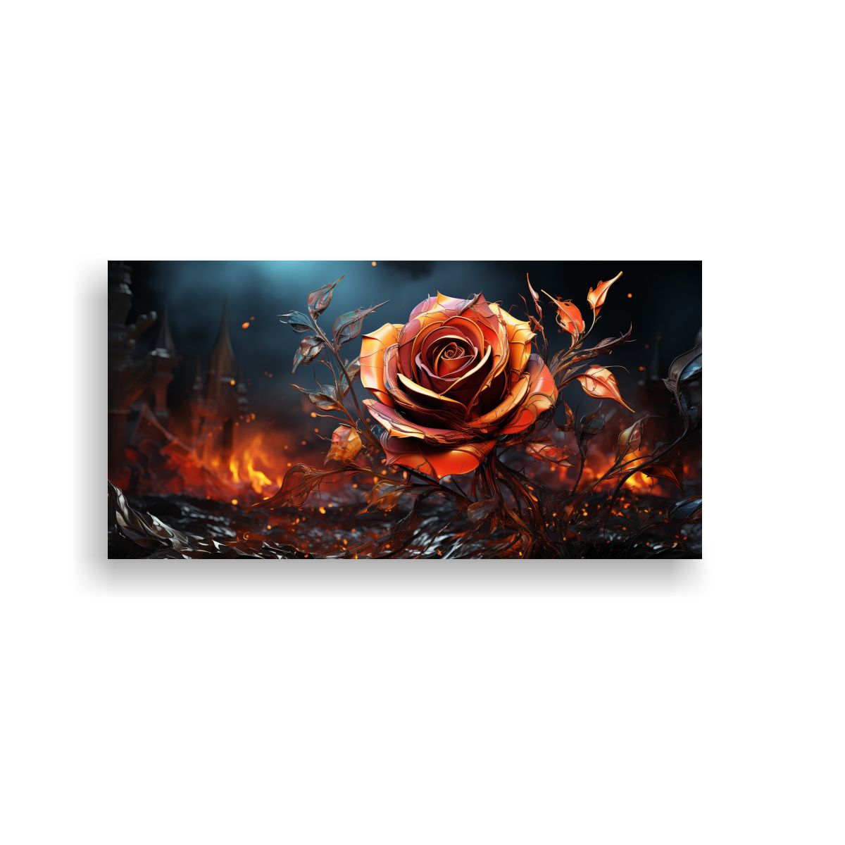 GENERICO - Pintura Decorativa De Arte Digital Abstracto De 120x60 Cm