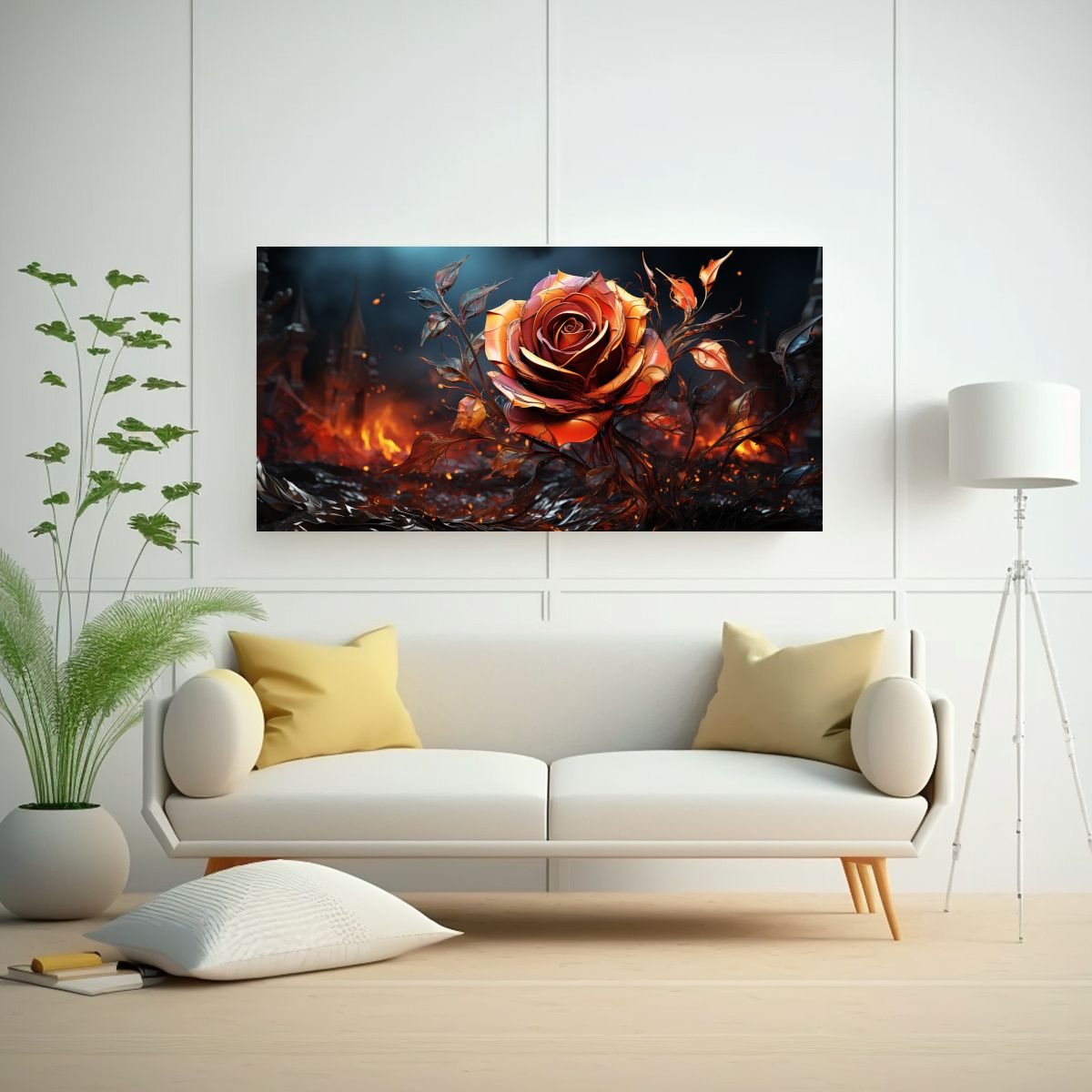 GENERICO - Pintura Decorativa De Arte Digital Abstracto De 120x60 Cm