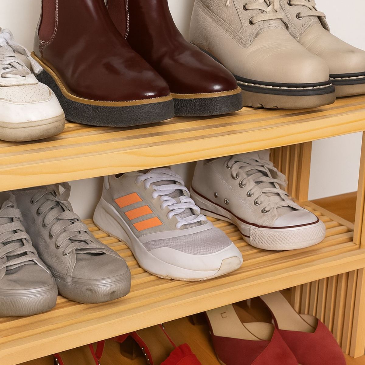 HABITA2 CHILE - Zapatero de Bambú - Diseño Minimalista