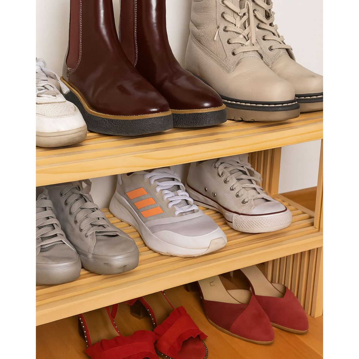 HABITA2 CHILE - Zapatero de Bambú - Diseño Minimalista