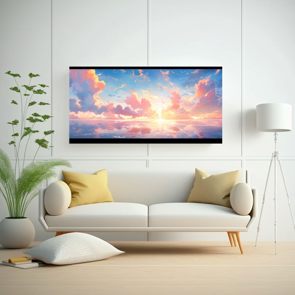 GENERICO - Pintura Abstracta De Simetría Conceptual En 140x70 Cm