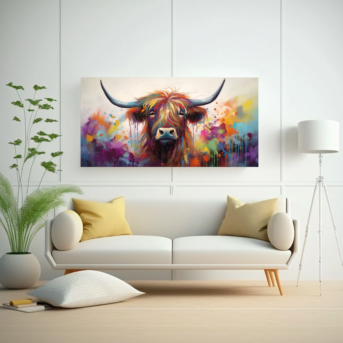 GENERICO - Pintura Al Estilo óleo Colorida De Estilo Pop 140x70 Cm