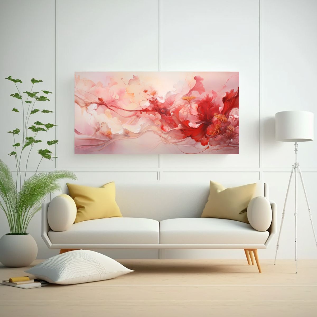 GENERICO - Pintura Abstracta De Pared Con Manchas De Alta 120x60 Cm