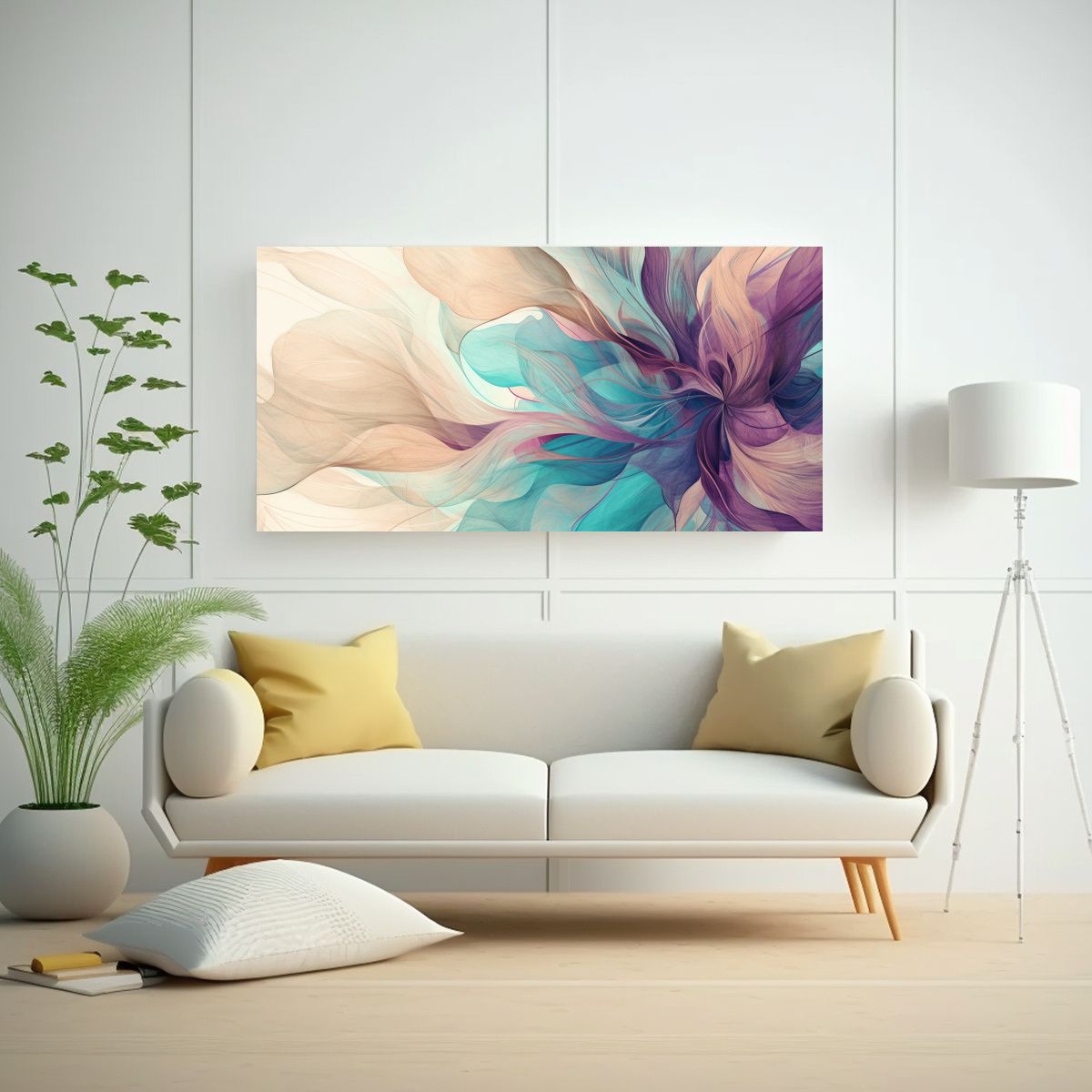 GENERICO - Cuadro Decorativo Abstracto En Lápiz Fantasía 140x70 Cm