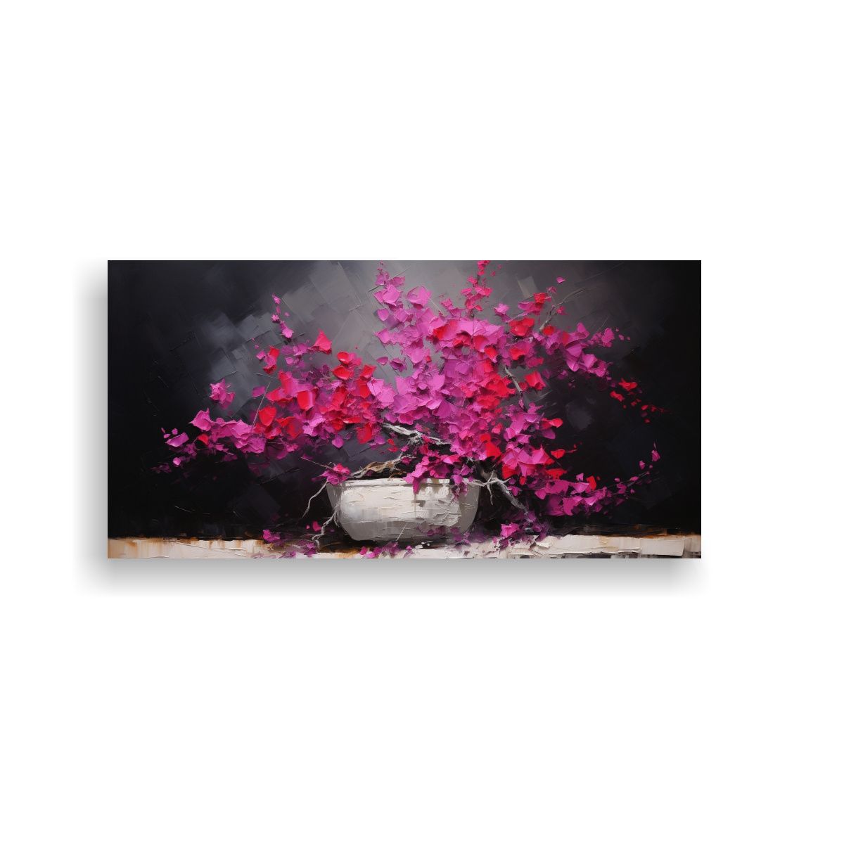 GENERICO - Cuadro Vintage De árbol Bonsái Bougainvillea En 140x70 Cm
