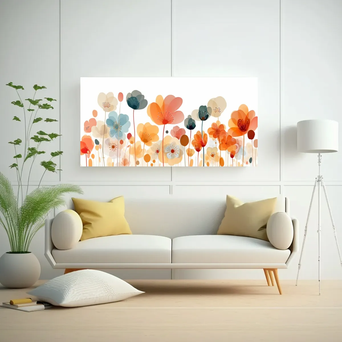 GENERICO - Pintura Decorativa De Lienzo Con Fondo Acuarela 140x70 Cm