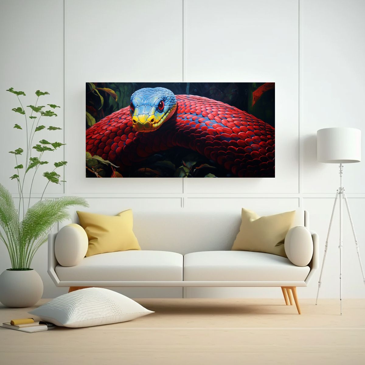 GENERICO - Pintura Al Estilo óleo De Estilo Serpentina 140x70 Cm