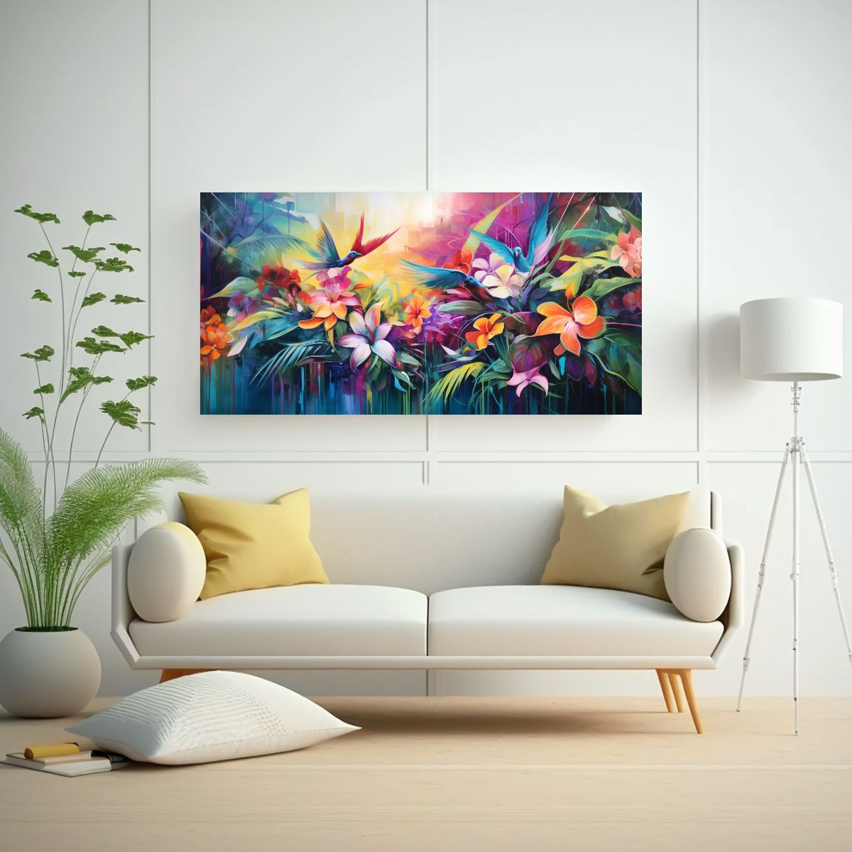 GENERICO - Lienzo Tela Sublimada Multicolor Interpretación 120x60 Cm