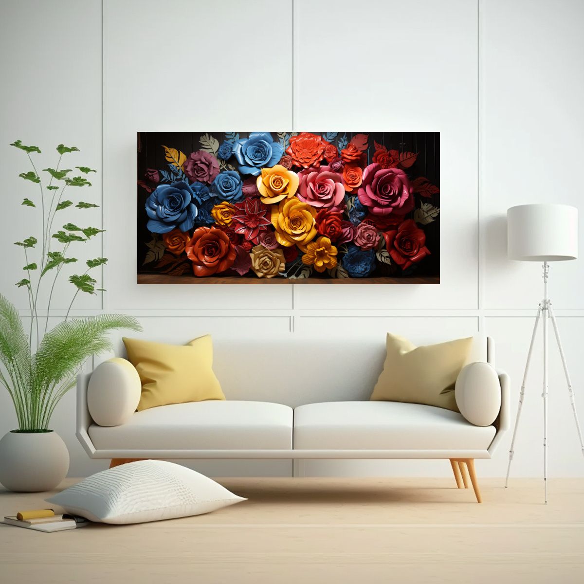 GENERICO - Lienzo De Tela Abstracción Exposición Reto 140x70 Cm