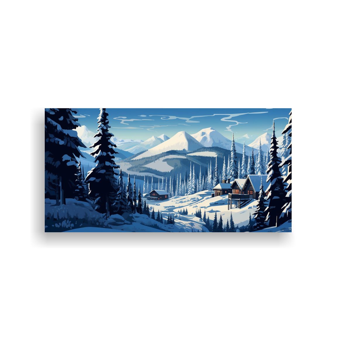 GENERICO - Cuadro Concepto Colorido De Las Montañas Cerca 120x60 Cm.