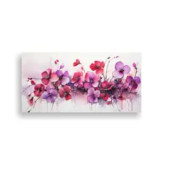 GENERICO - Cuadro Abstracto Tonos Rojo Y Negro Para 140x70 Cm