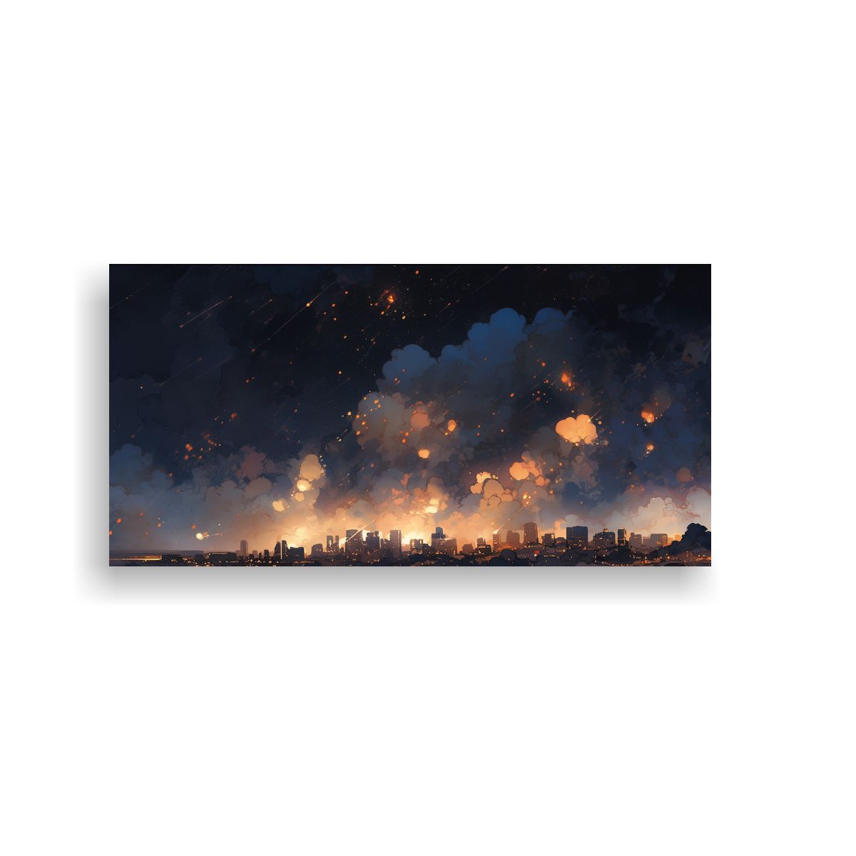 GENERICO - Cuadro Abstracto Multicolor De Un Cielo Nocturno 120x60 Cm