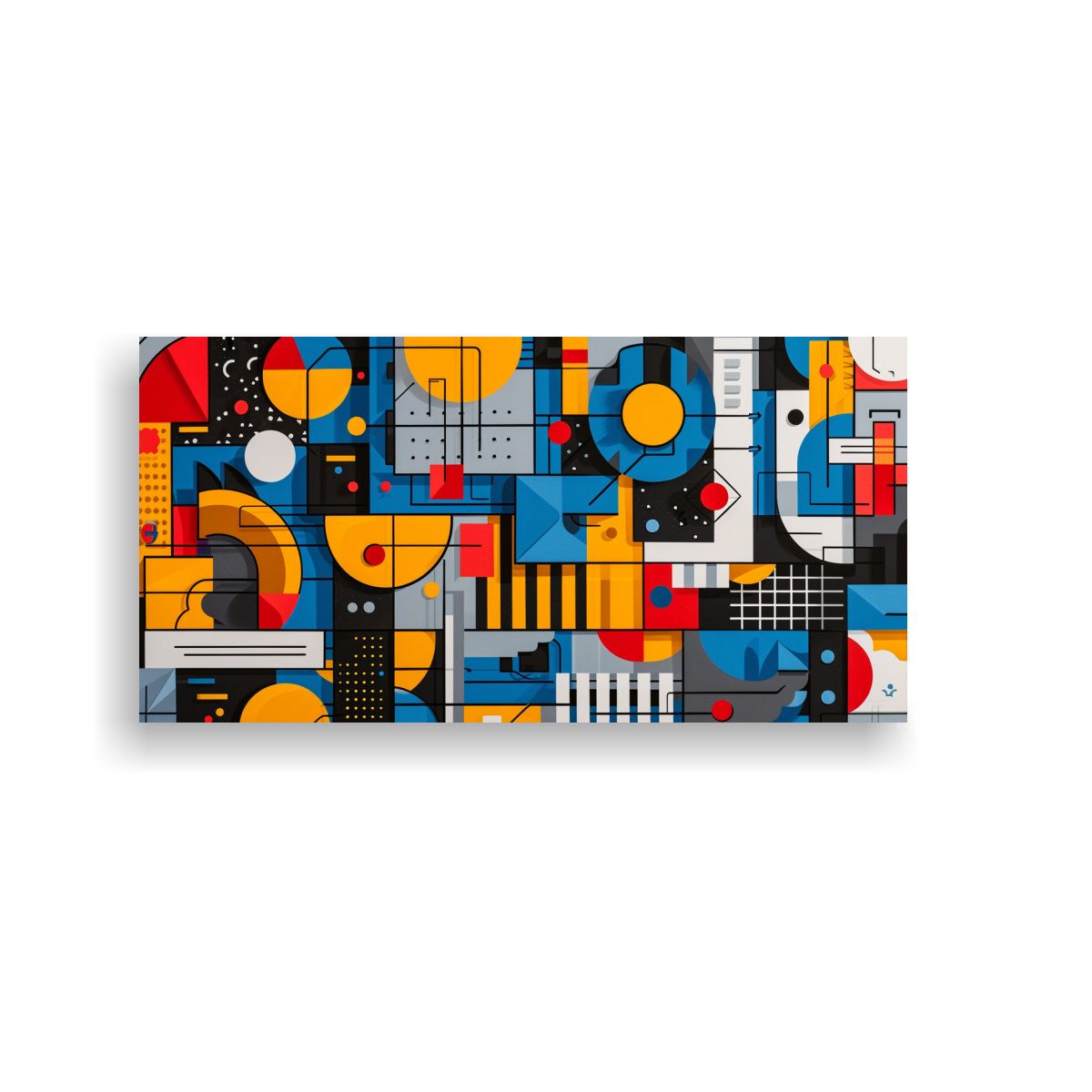 GENERICO - Dibujo Artístico Con Elementos Geométricos En 120x60 Cm