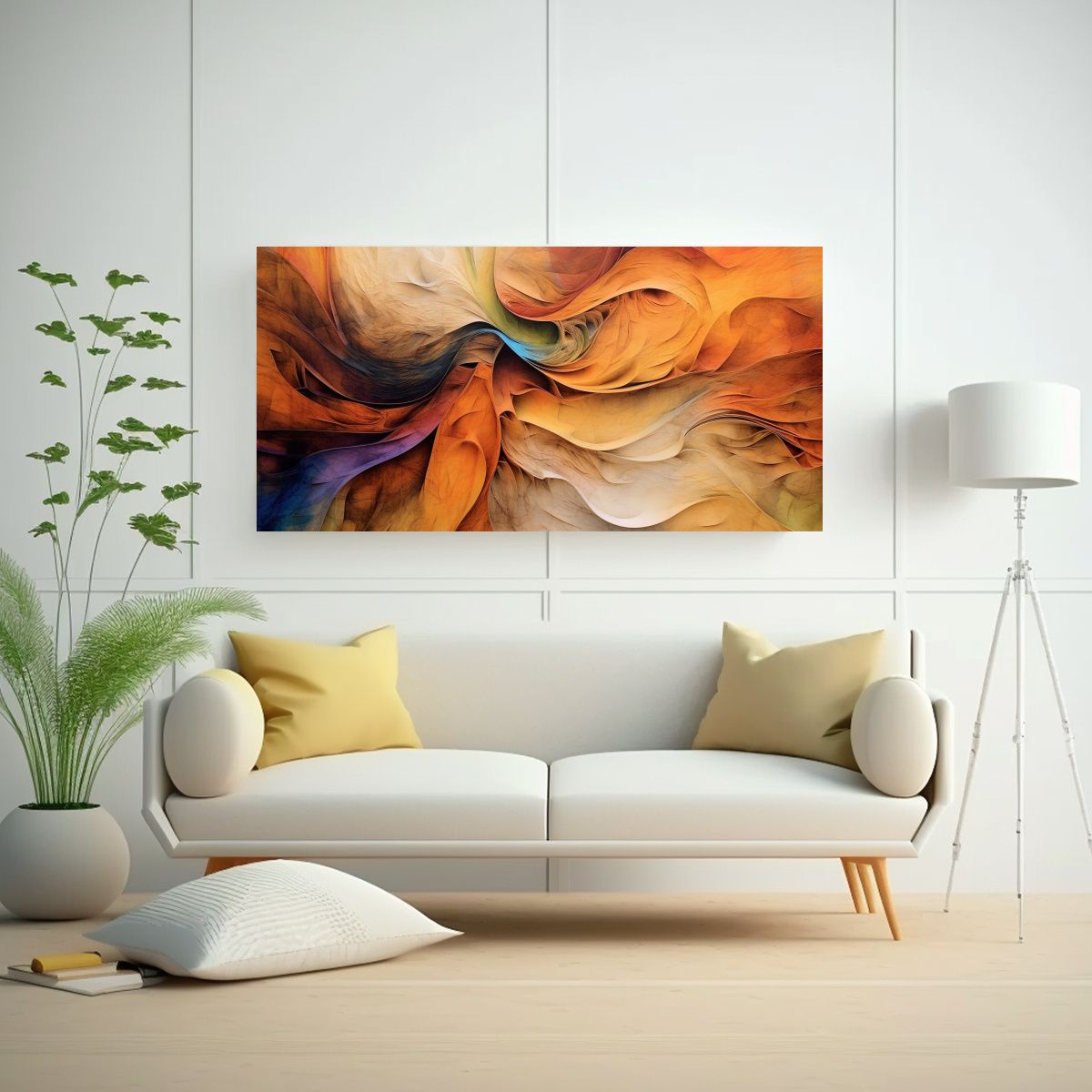 GENERICO - Cuadro Abstracto Multicolor Estrellados Arte 140x70 Cm.