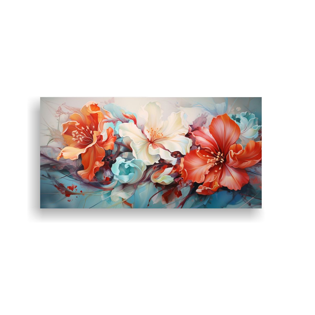 GENERICO - Pinturas Abstractas Equilibrio Flores Modernas 140x70 Cm