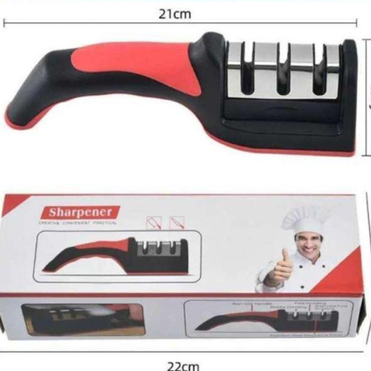 GENERICO - Afilador De Cuchillos Manual Extraíble Multifuncional