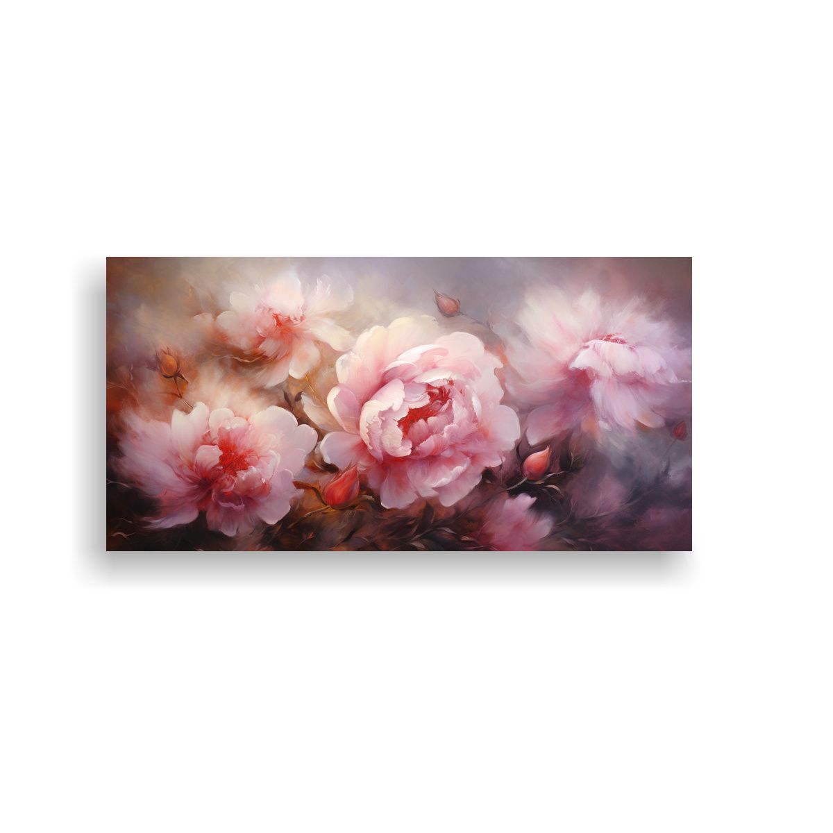 GENERICO - Cuadro Dibujo Exuberante De Peonías En Estilo 120x60 Cm