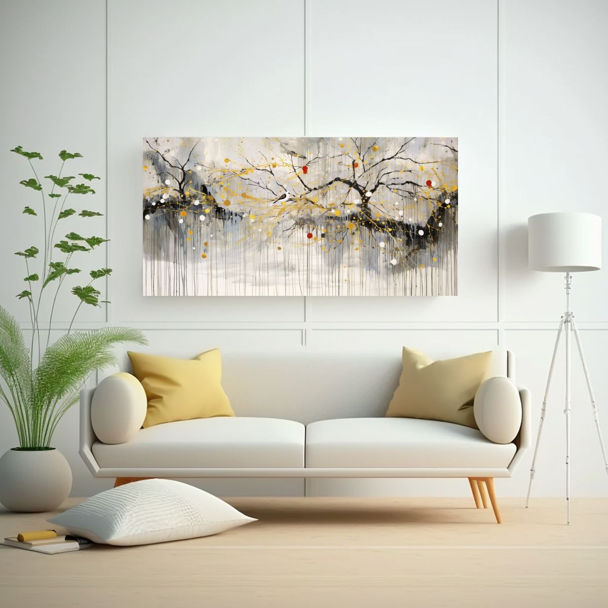 GENERICO - Pintura Wu Guanzhong Arte Chino Tradicional En 140x70 Cm