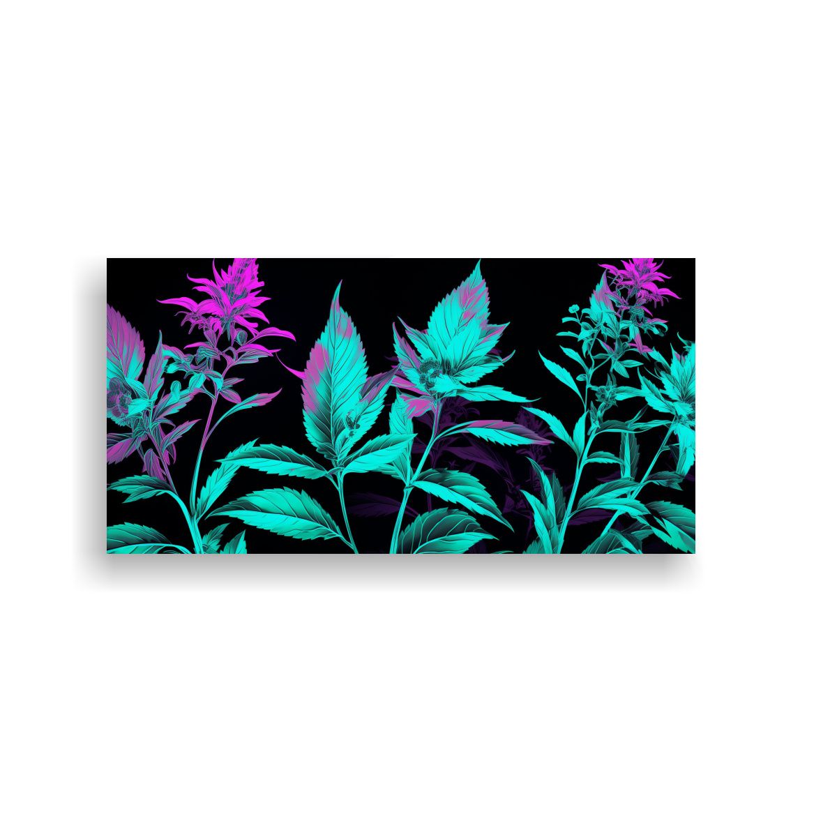 GENERICO - Pintura Decorativa Adorable De Hierbas De Menta 140x70 Cm