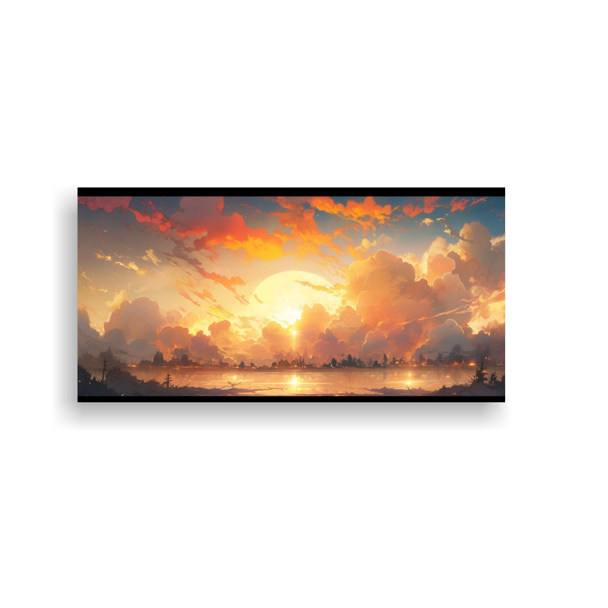 GENERICO - Lienzo Horizontal Poder Amaneceres Y Atardeceres 120x60 Cm.