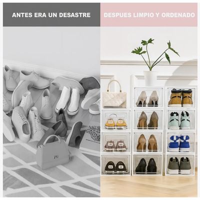Imagen 2 del producto Juego X2 Caja Organizadora Zapatos Con Iman Apilables Firmes