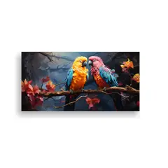 GENERICO - Pintura Estilo óleo Amorosos Pájaros Estilo 120x60 Cm