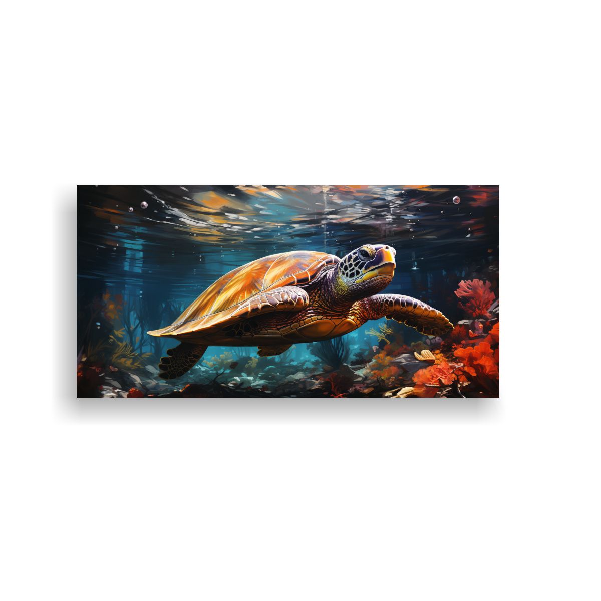 GENERICO - Cuadro Marino Original En Estilo Pintura Al 140x70 Cm