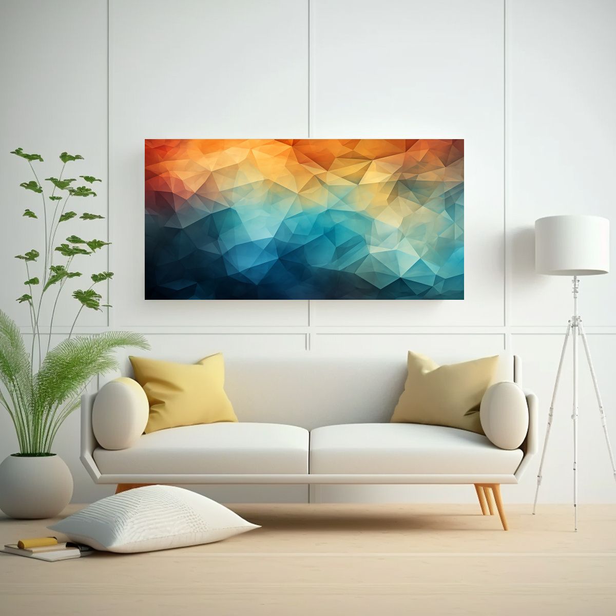 GENERICO - Pinturas Decorativas Florales En Bastidor De 140x70 Cm.