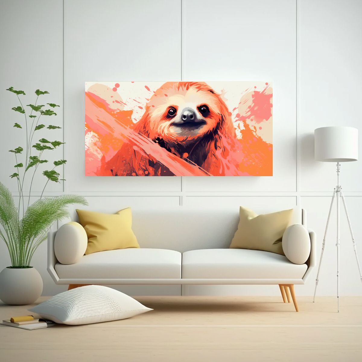 GENERICO - Cuadro Dibujo Luminosidad A Pintura Decorativa 140x70 Cm