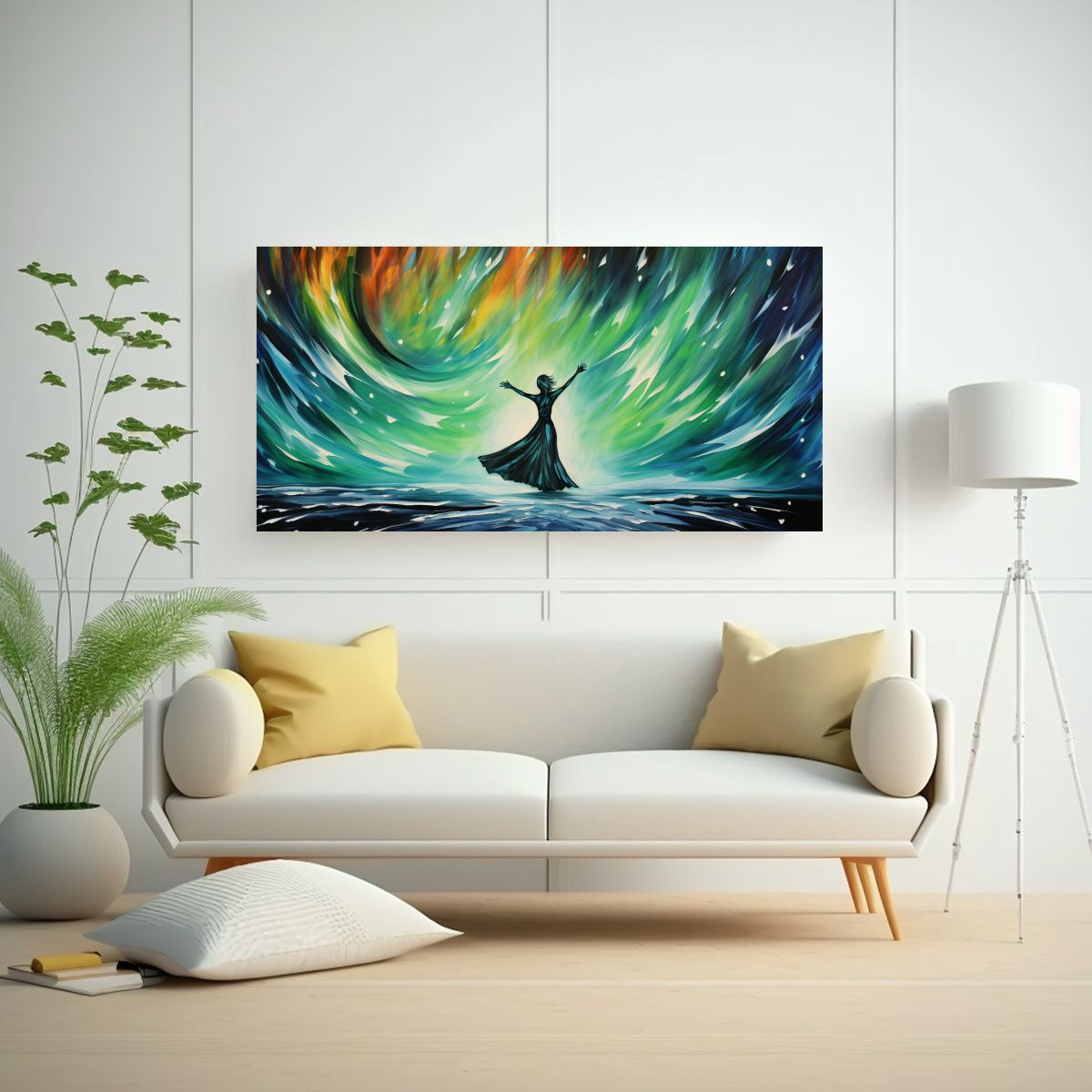 GENERICO - Cuadro En Bastidor Fotografía Mural Baile 140x70 Cm