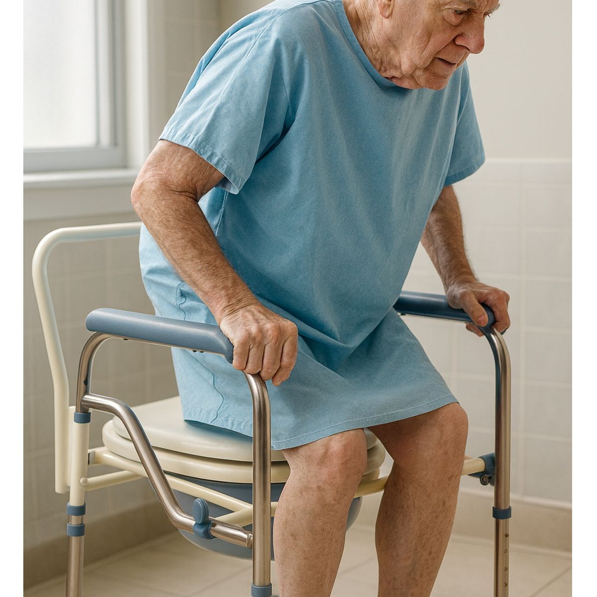 EOLAND - Baño Portatil Silla Plegable Baño Discapacitado Inodoro Adulto mayor