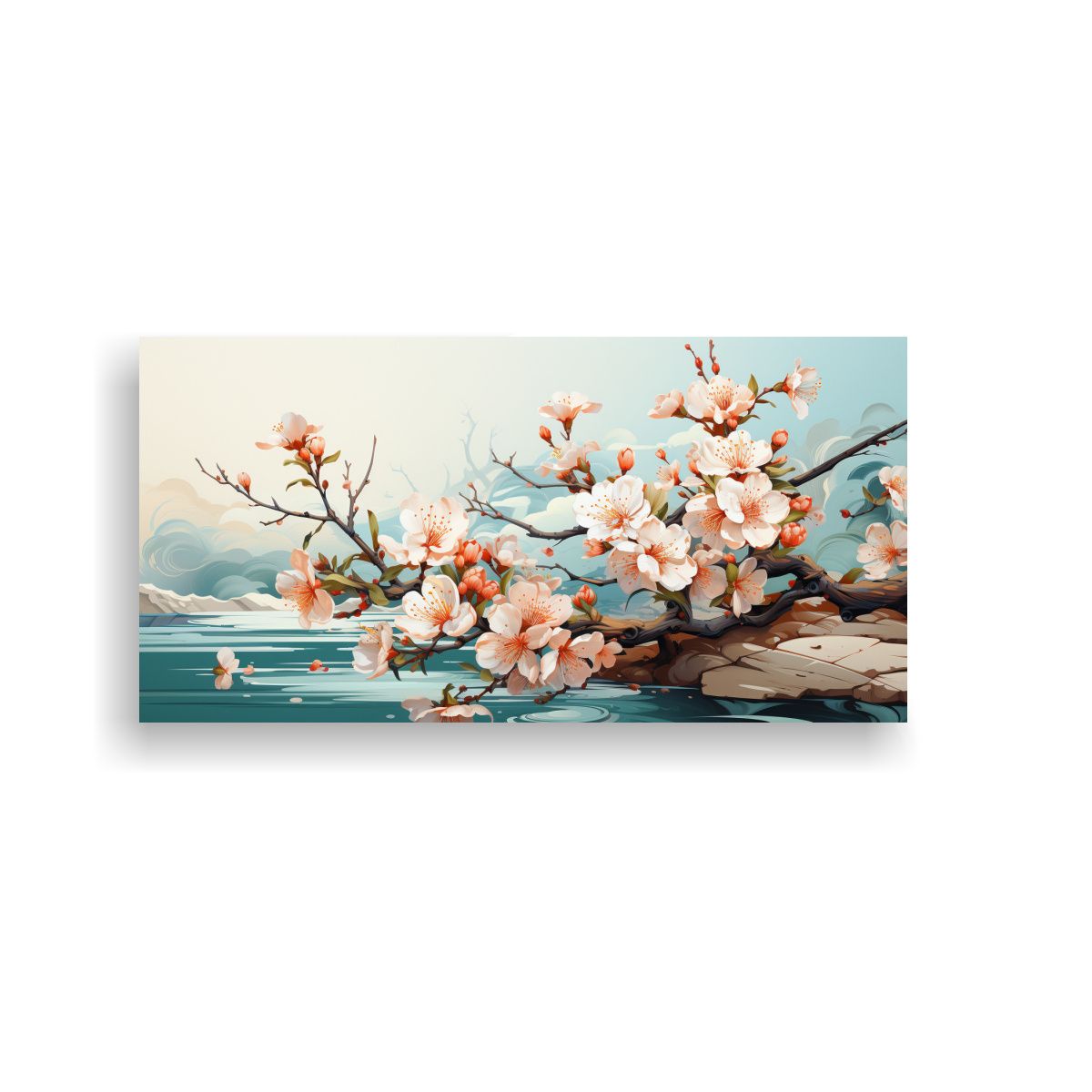 GENERICO - Cuadro De Pared Inspirador Un Melocotonero En 140x70 Cm