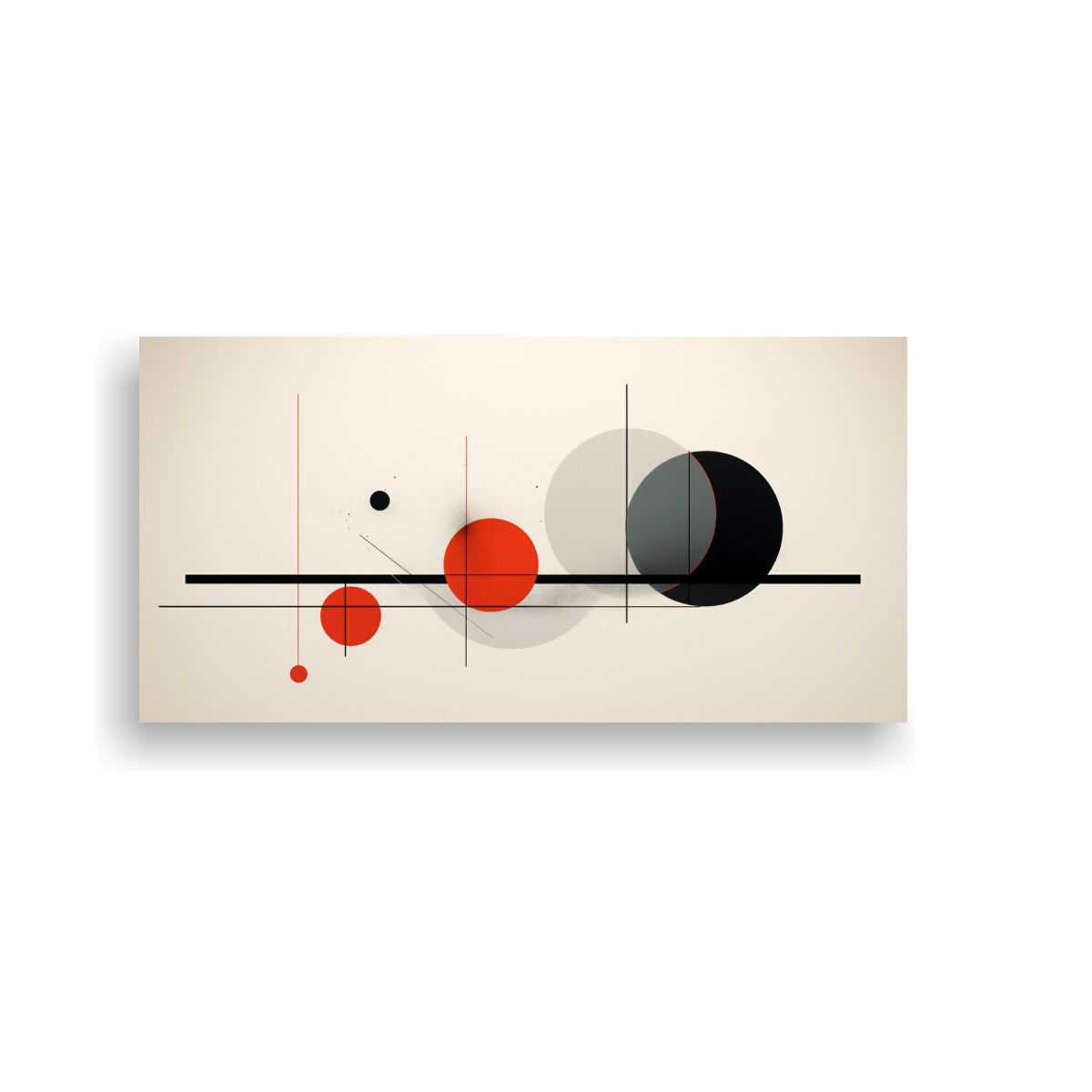 GENERICO - Cuadro Minimalista Juvenil Abstracto En Tonos De 120x60 Cm