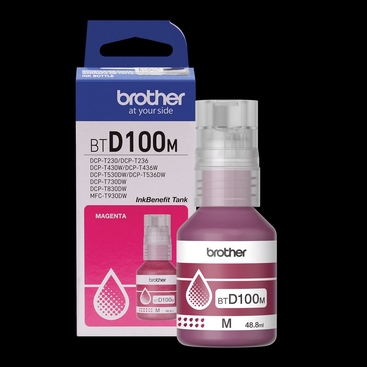 BROTHER - Brother Btd100M Botella De Tinta De Color Magenta