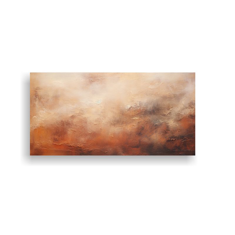 GENERICO - Paisaje Abstracto En Tonos Marrones Para 140x70 Cm