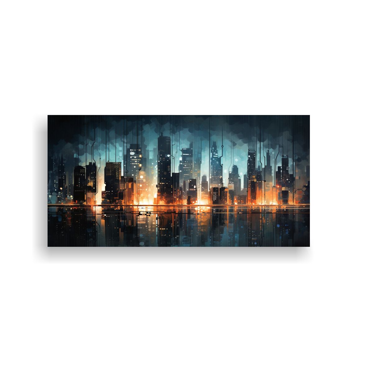 GENERICO - Pintura Abstracta Dinámica Que Representa El 140x70 Cm