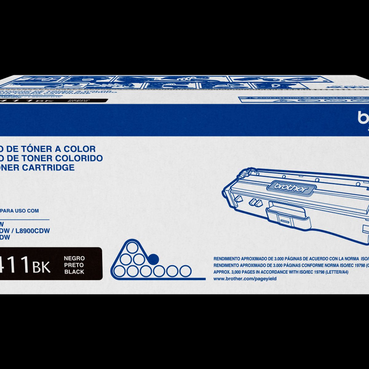 BROTHER - BROTHER Toner TN-411Bk Negro