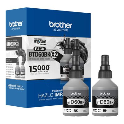 Brother Pack 2 Botellas Negras Btd60Bk