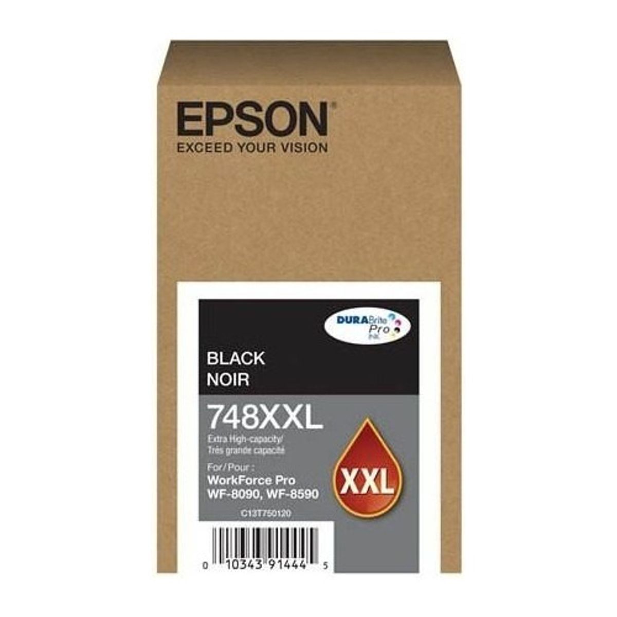 EPSON - Cartucho Tinta Epson T748xxl Negra Workforce Wf-6090 Wf-6590