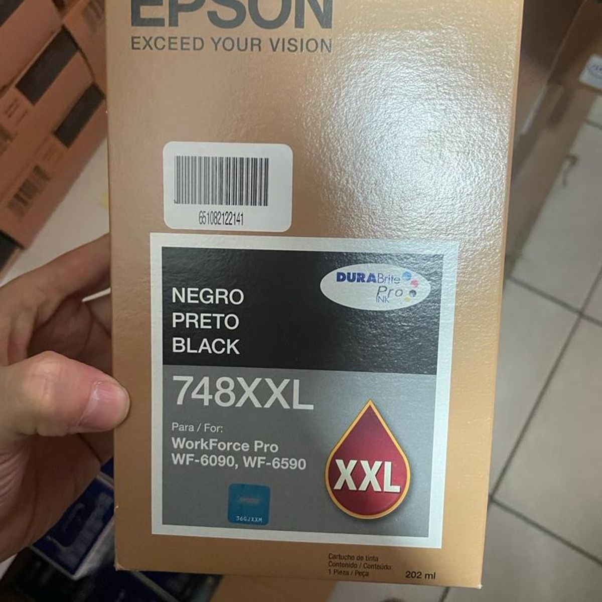 EPSON - Cartucho Tinta Epson T748xxl Negra Workforce Wf-6090 Wf-6590