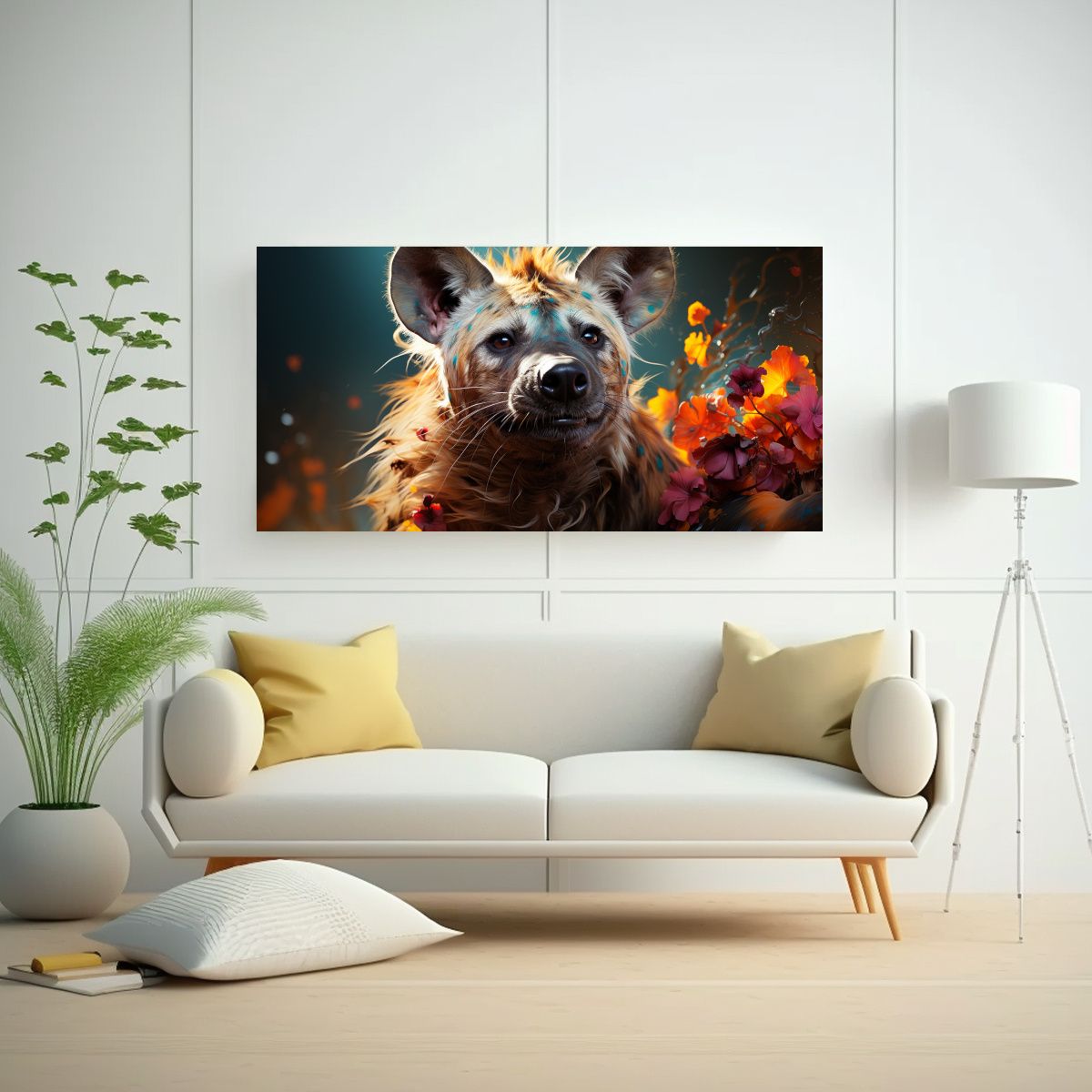 GENERICO - Impreso De Arte Para Cuarto De Hiena En Estilo 120x60 Cm