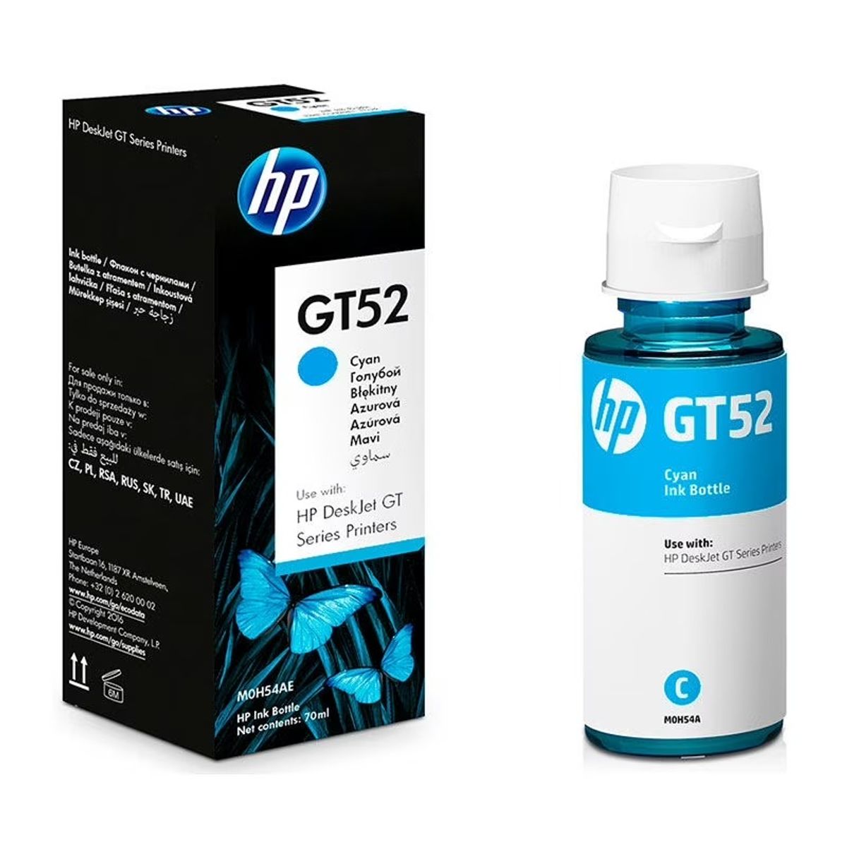 HP - HP Tinta GT52 Cyan 70 mL M0H54AL