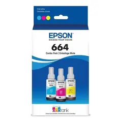 EPSON - Tintas T664 Pack 3 Colores Cmy