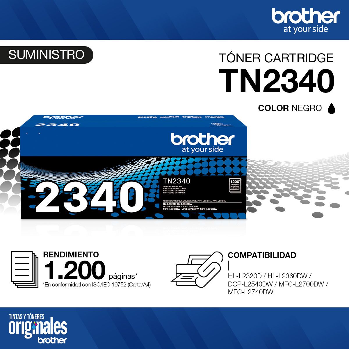 BROTHER - Toner Brother Tn-2340 Original L2320d L2360dw L2540