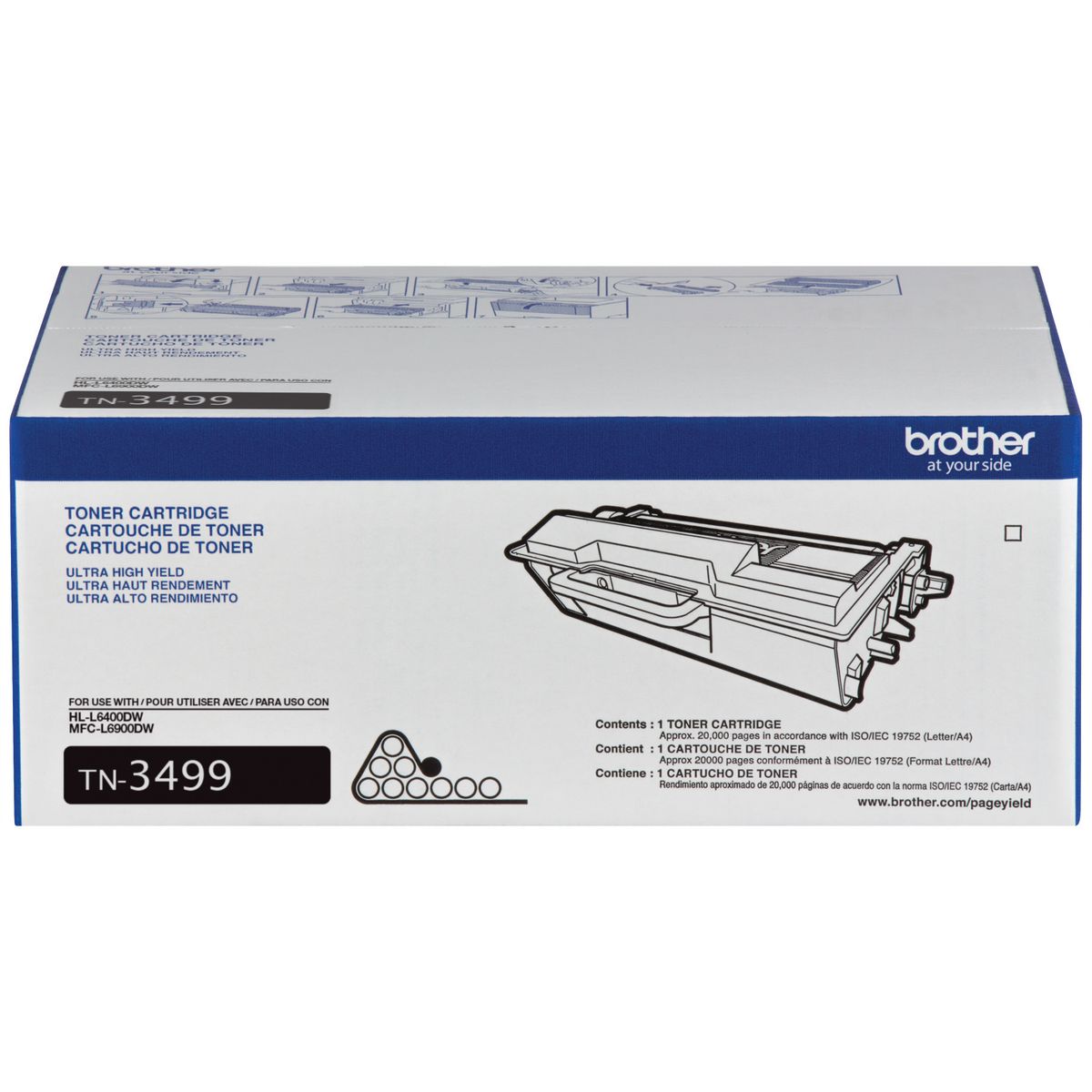 BROTHER - Toner Brother Tn-3499 Negro Alto Rendimiento L6400dw L6900dw