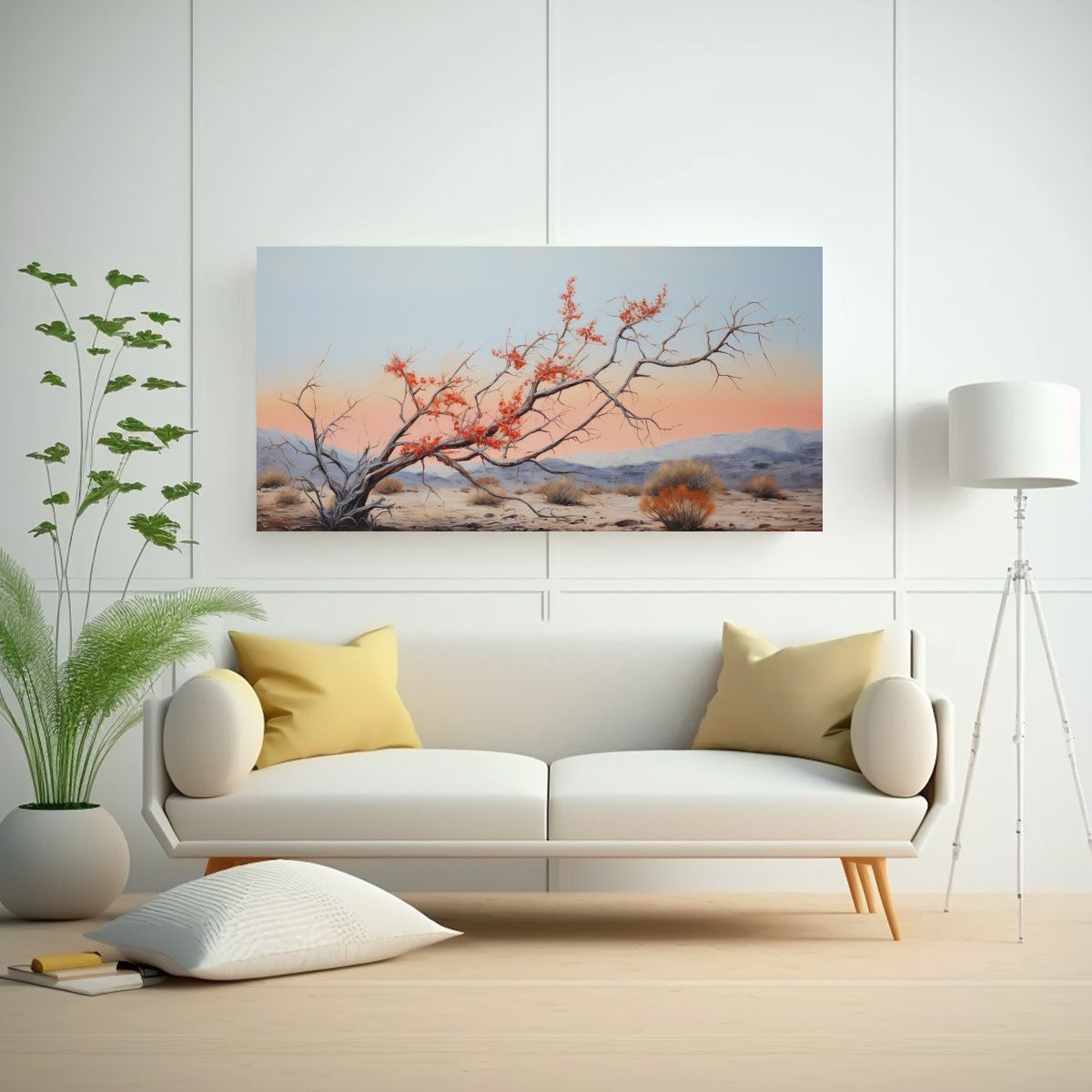 GENERICO - Cuadro Abstracto De árbol De Ocotillo Estilo 140x70 Cm
