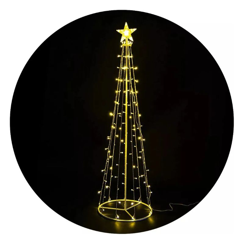 GENERICO - Luces Forma De Árbol Led Decoración Navideña 150cm Amarillo